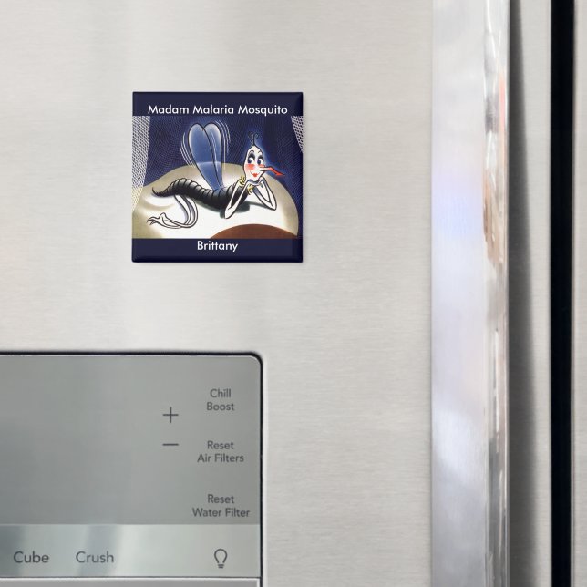 Imã Vintage Madam Malaria Mosquito (In Situ (Fridge))