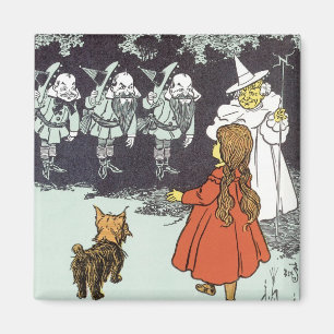 Imã Vintage mágico de Oz Dorothy Toto Glinda Munchkin