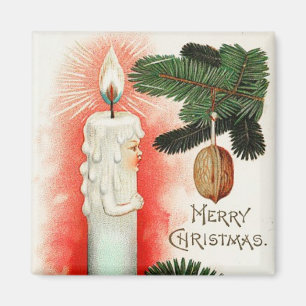 Imã Vintage Magnet da Vela de Natal