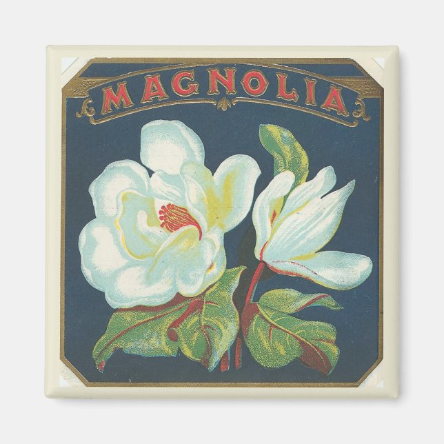 Imã Vintage Magnolia Flor (Frente)