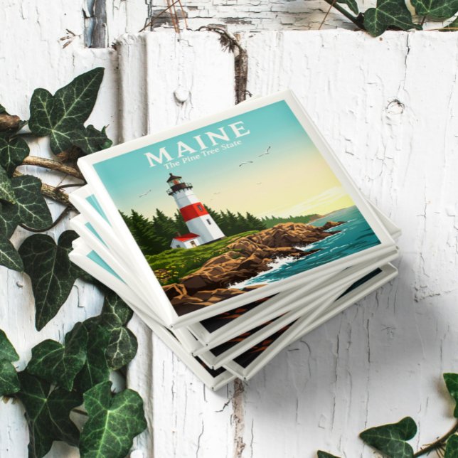 Imã Vintage Maine (Criador carregado)