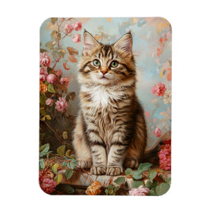 Ímã Vintage Maine Coon Kitten Pintura