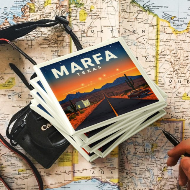 Imã Vintage Marfa Texas (Criador carregado)