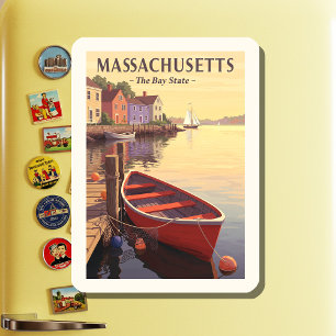 Ímã Vintage Massachusetts
