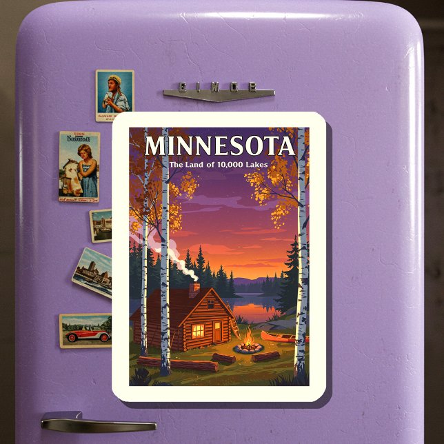 Ímã Vintage Minnesota (Criador carregado)