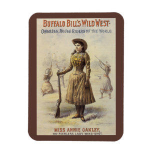 Ímã Vintage Miss Annie Oakley, Cowgirl Ocidental