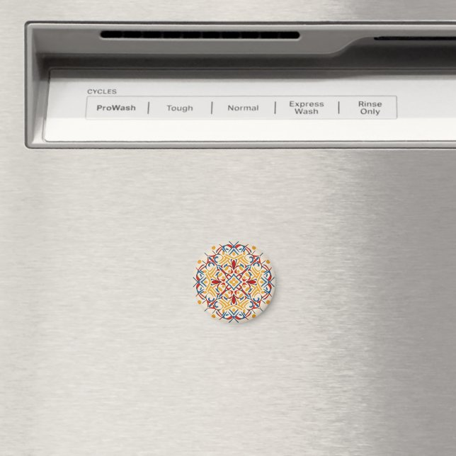 Imã vintage mosaico mandala (In Situ (Dishwasher))