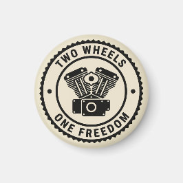 Imã Vintage Motorcycle Engine Freedom Emblem