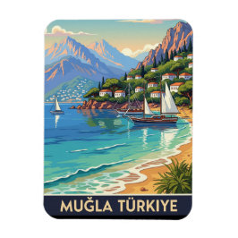 Ímã Vintage Mugla Turkey Viagem
