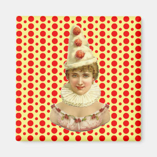 Imã Vintage Mulher Pierrot
