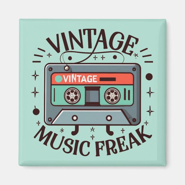 Imã Vintage Music Freak (Frente)