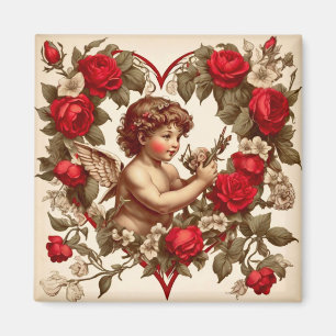 Imã Vintage Namorados art love cupid