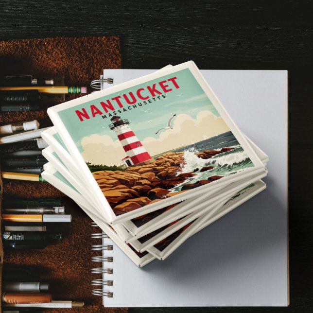 Imã Vintage Nantucket Massachusetts (Criador carregado)