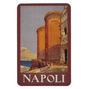 Ímã Vintage Napoli Nápoles Imagem Itália