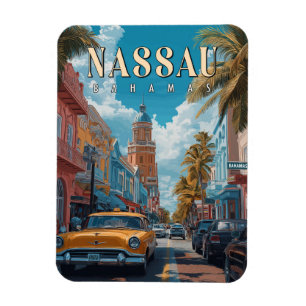 Ímã Vintage Nassau Bahamas - Clássica Tropical