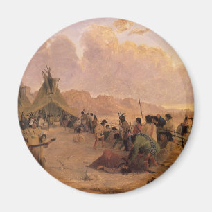 Imã Vintage Nativo Americano, Dança da Medicina por Ea