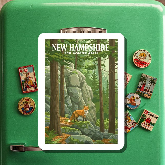 Ímã Vintage New Hampshire (Criador carregado)
