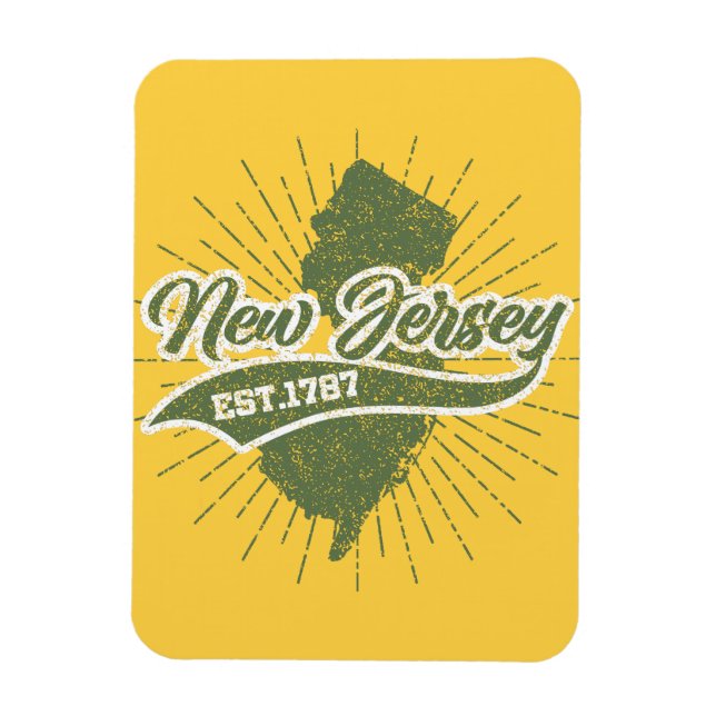 Ímã Vintage New Jersey (Vertical)