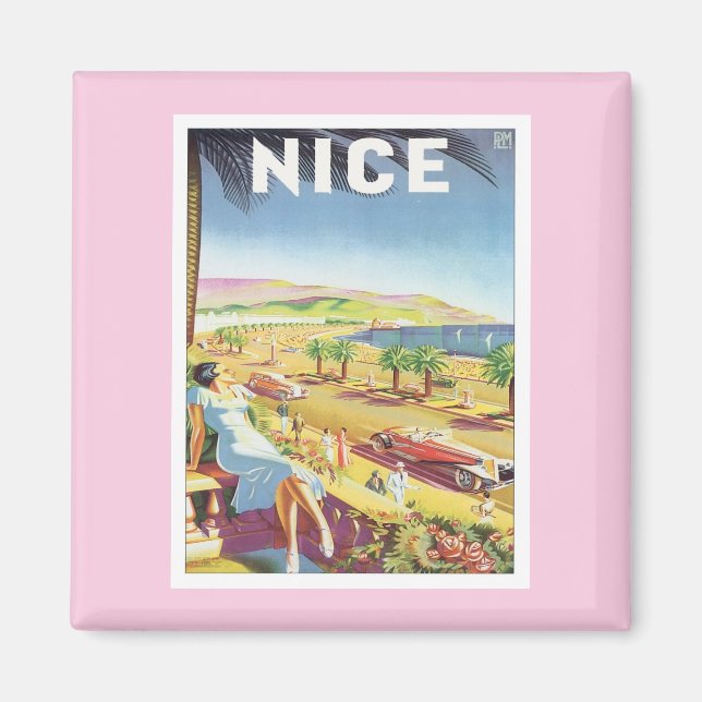 Imã Vintage Nice France Magnet (Frente)