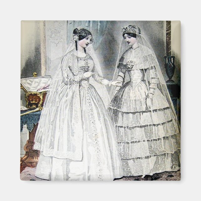 Imã Vintage Node Wedding Vress (Frente)