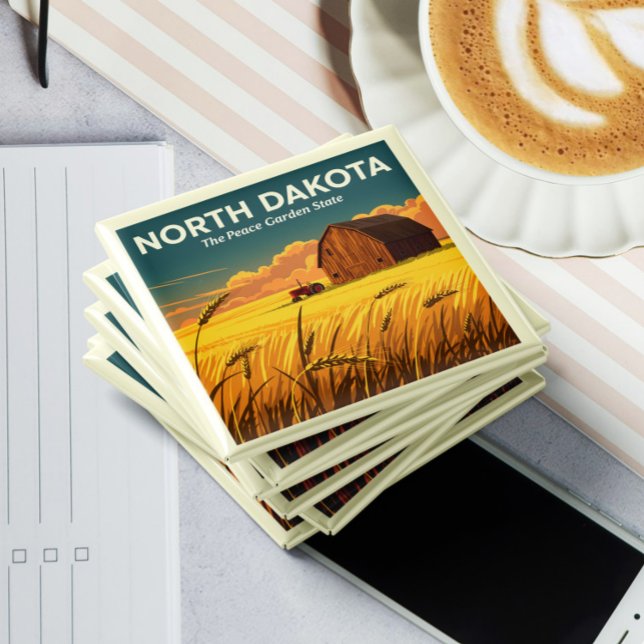 Imã Vintage North Dakota (Criador carregado)