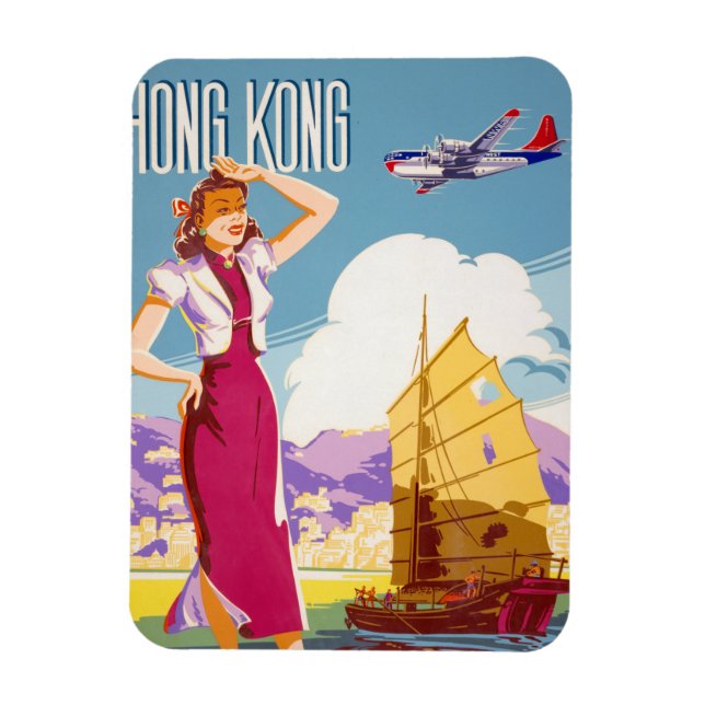 Ímã Vintage Northwest Airlines Advertising Poster (Vertical)