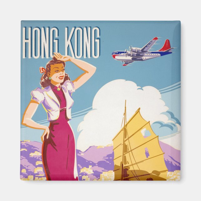 Imã Vintage Northwest Airlines Advertising Poster (Frente)