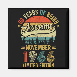 Imã Vintage Novembro 1966 60 Anos Design