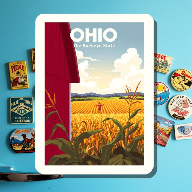 Ímã Vintage Ohio (Criador carregado)