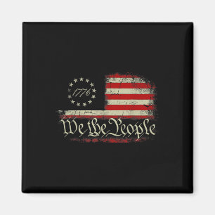 Imã Vintage Old American Flag Patriótico 1776 Nós Somo