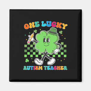 Imã Vintage One Lucky Autism Professora Rua Patrick Da