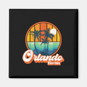 Imã Vintage Orlando Florida Summer Vacsing Beach Souv