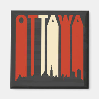 Imã Vintage Ottawa Cityscape