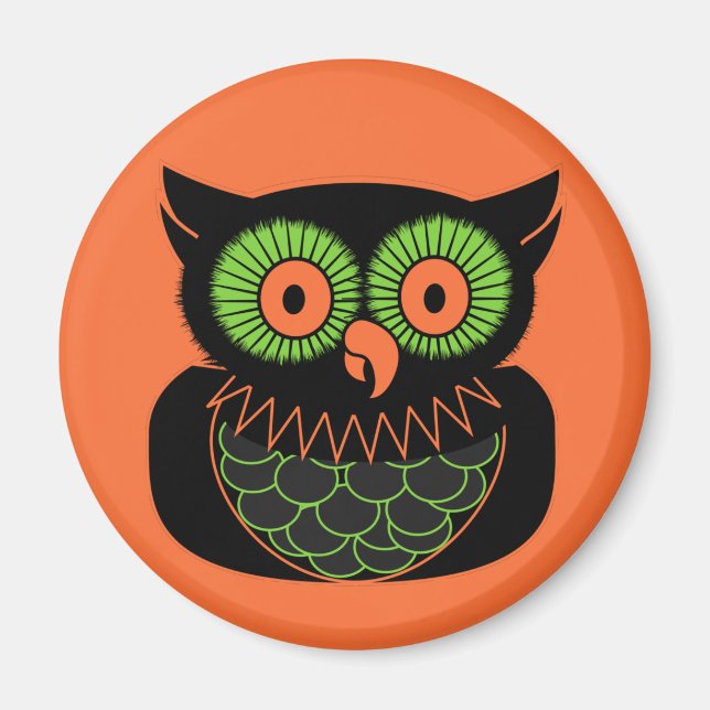 Imã Vintage Owl (Frente)