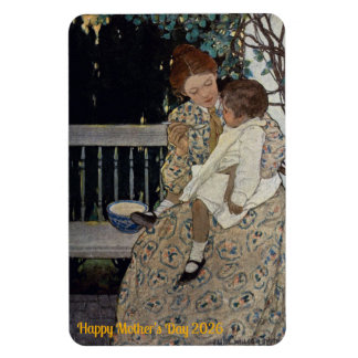 Ímã VINTAGE Painting Mother's Day ~ 