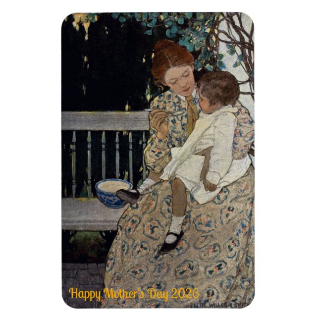 Ímã VINTAGE Painting Mother's Day ~  (Vertical)