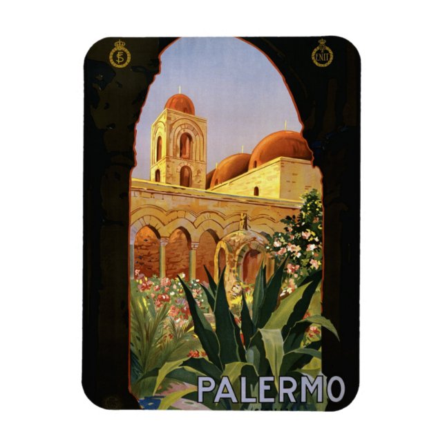 Ímã Vintage Palermo Itália Poster (Vertical)