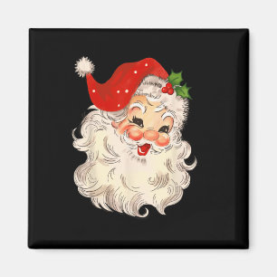 Imã Vintage Papai Noel Face Papais noeis Natal Cla