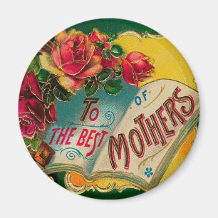 Imã Vintage Para as Melhores Mães Saudações do Dia das