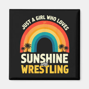 Imã Vintage para uma garota que ama Sunshine Wrestling