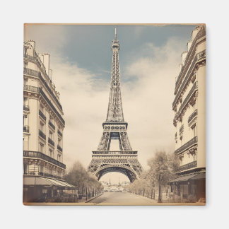 Imã Vintage Paris Eiffel Tower Retro Poster
