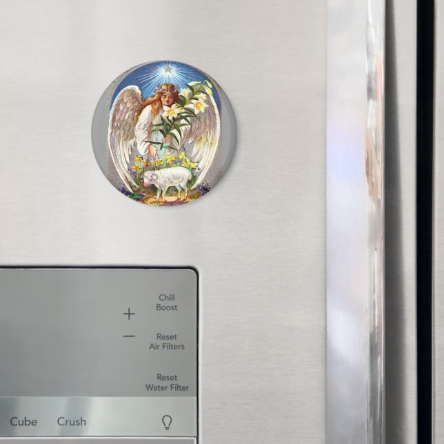 Imã Vintage Páscoa Angel e Lamb (In Situ (Fridge))