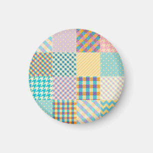 Imã Vintage Patchwork: Textile Seamless Background (Co