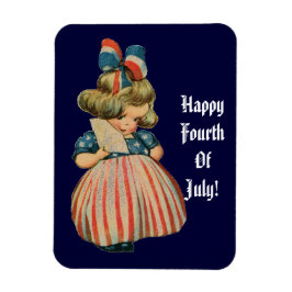 Ímã Vintage Patriotic Cutie