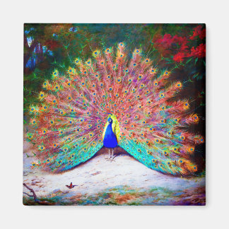Imã Vintage Peacock Painting