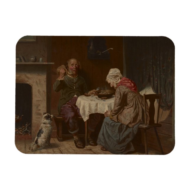 Ímã Vintage pedindo uma litografia de bênção (Horizontal)