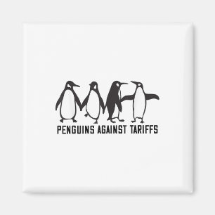 Imã Vintage Penguins Protesta Contra Pinguins Engraçad