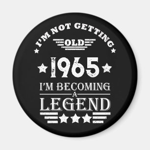 Imã Vintage personalizado - 60º aniversário preto bran