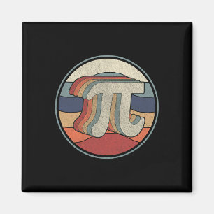 Imã Vintage Pi Day Math 70s 80s - Professor de Símbolo