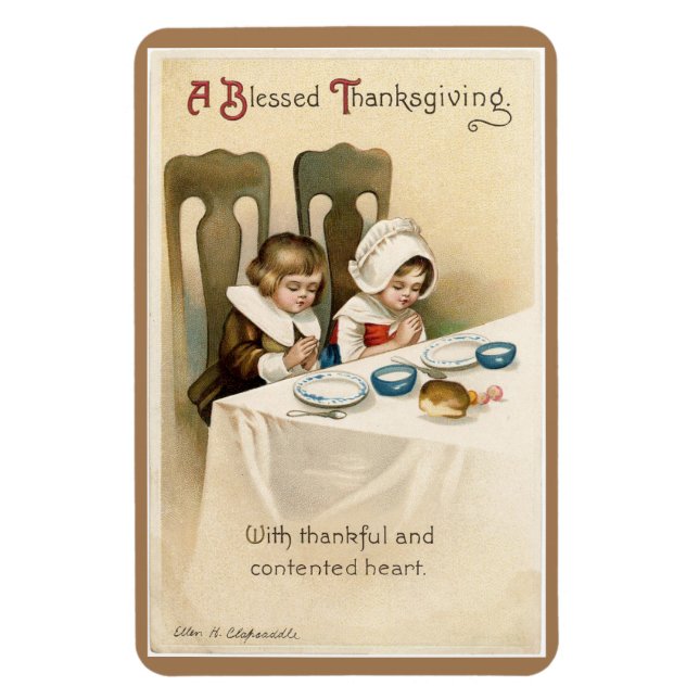 Ímã Vintage Pilgrim Children Flexible Magnet (Vertical)